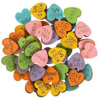 45 Pc Wood Conversation Hearts | Etsy (US)