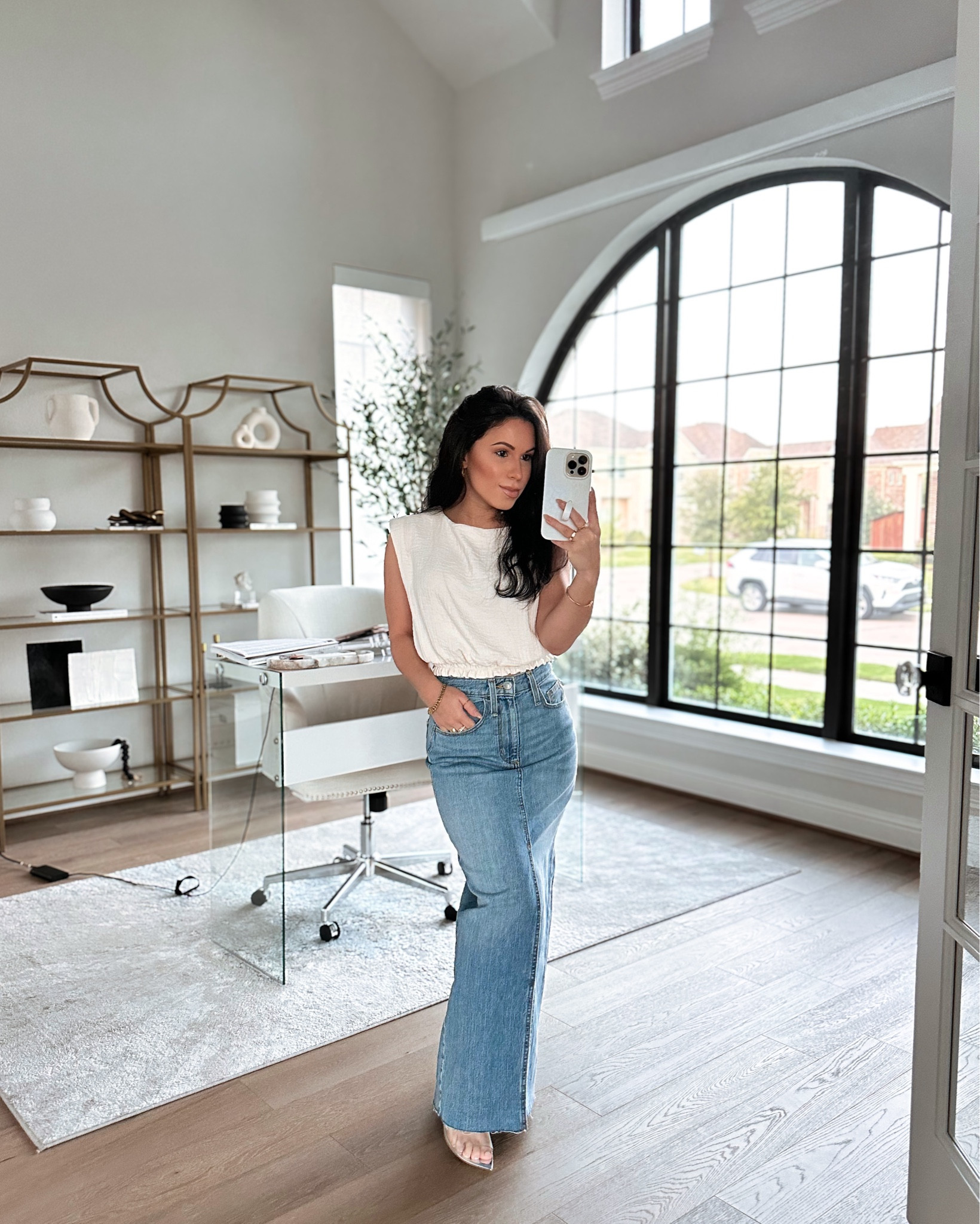 Target denim maxi skirt on sale! Wearing size 00 and xs in the top. Both fit TTS

#LTKFallSale #LTKFindsUnder50 #LTKSaleAlert