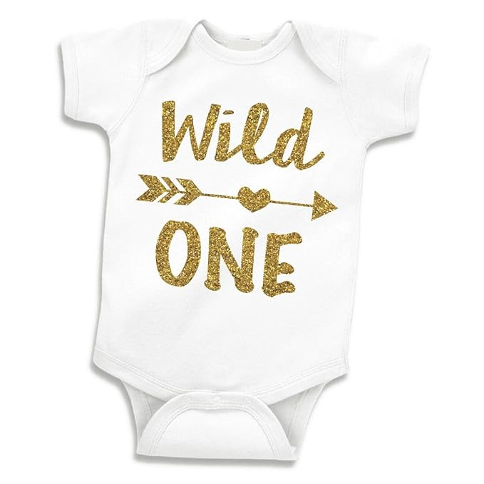 Bump and Beyond Designs Baby Girls First Birthday Outfit Wild One Bodysuit (12-18 Months) | Amazon (US)