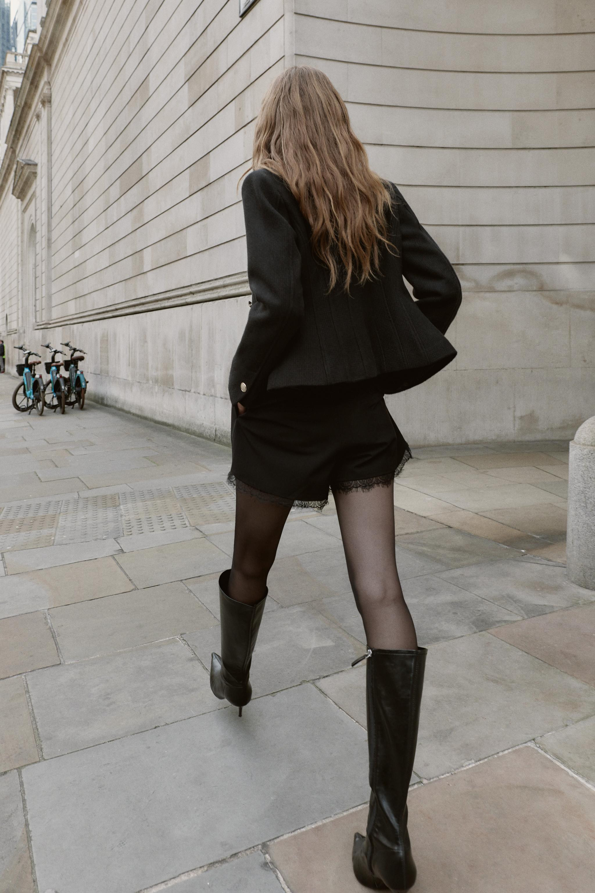 LACE TRIM SHORTS | Zara US