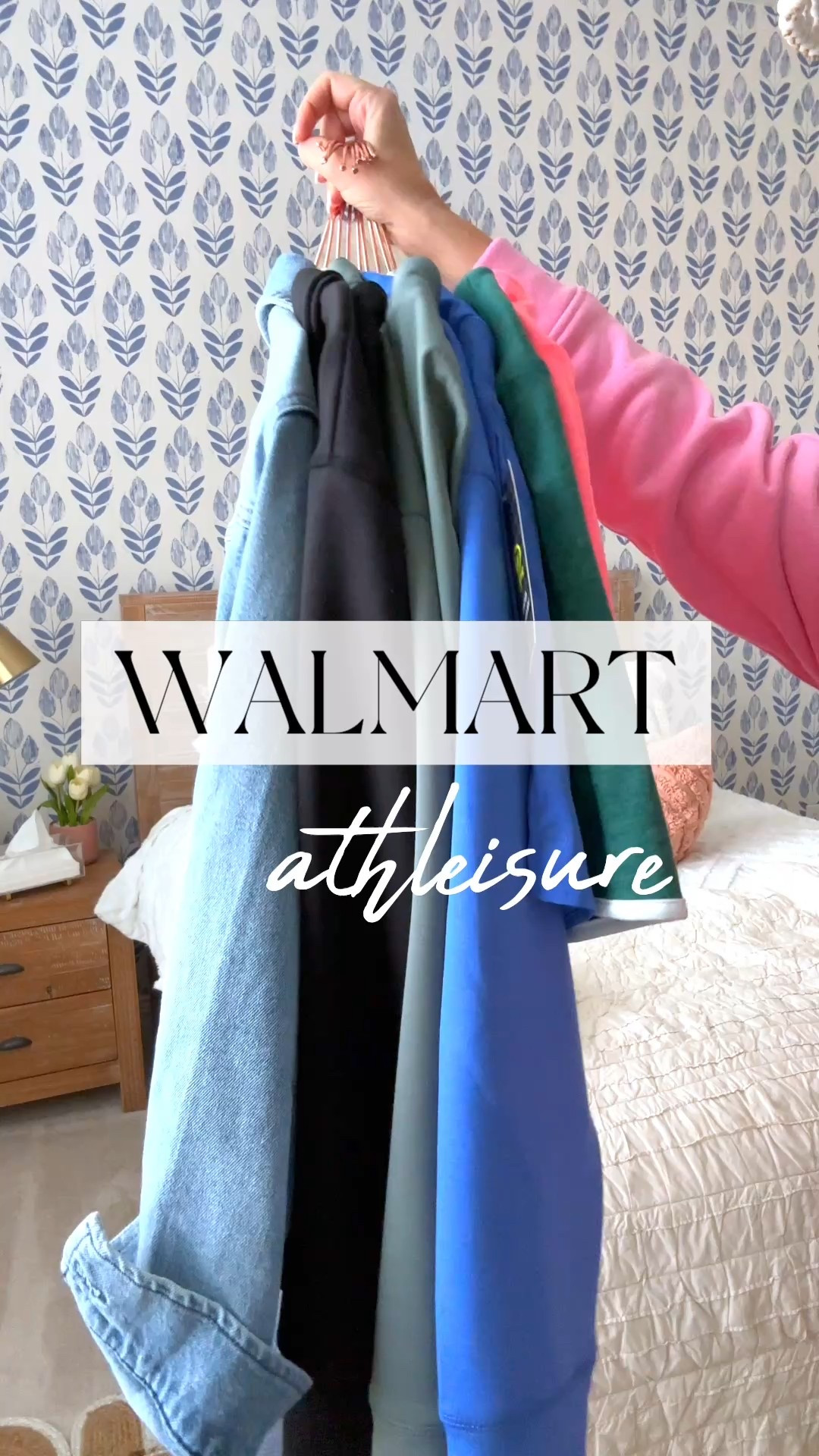 Walmart athleisure! Wearing a medium in all, which is my normal size. For reference, I am 5'5. Denim jacket is an oversized fit. 
.

#LTKOver40 #LTKActive #LTKFindsUnder50