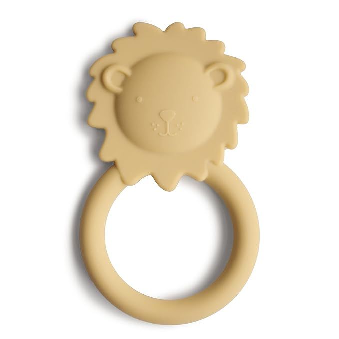 mushie Silicone Baby Teether Toy | Lion | Amazon (US)