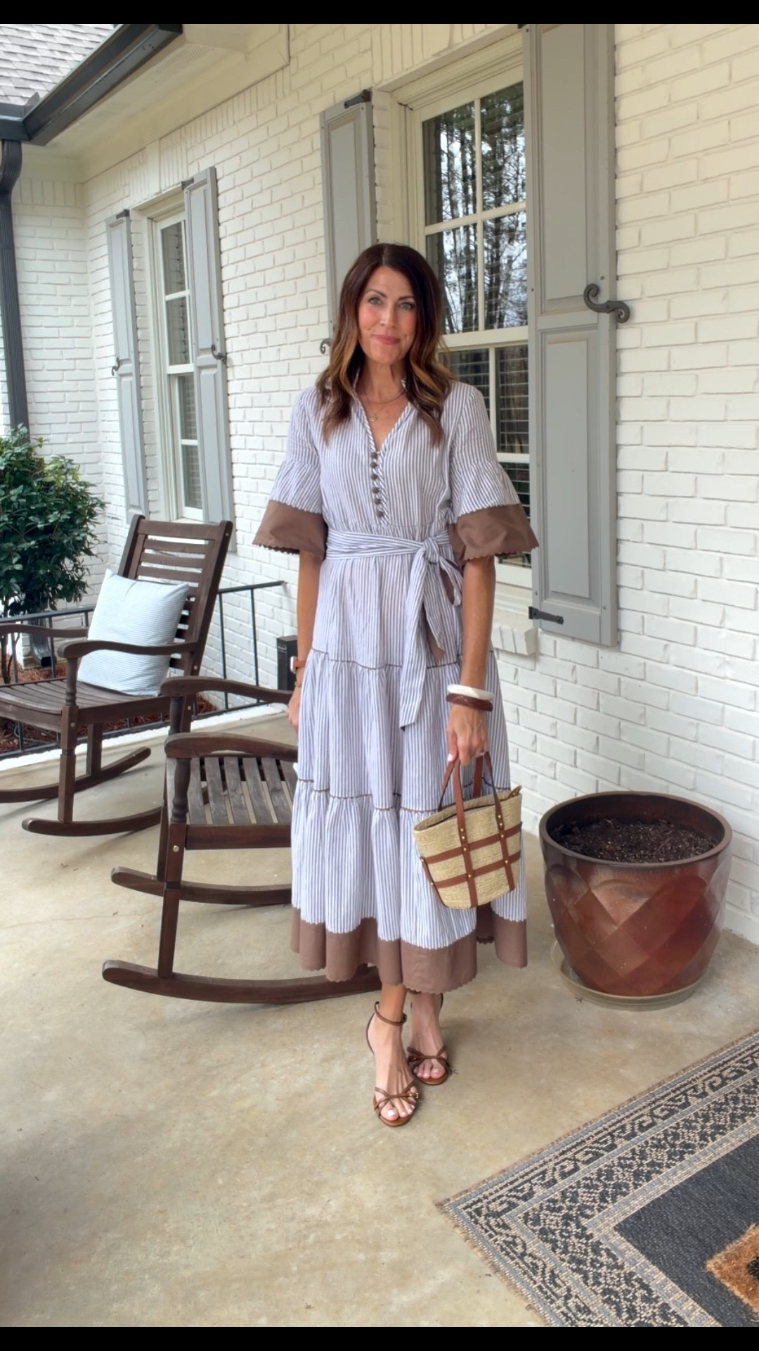 What I’m wearing, Sunday morning worship edition ⛪️ Picked up this darling dress from the @Tuckernuck sample sale and couldn’t be happier with it! It can also be dressed down with flats or slides. Wearing size small, I’m 5’10” for reference. (Shoes are Zara but I can’t link…love them!!)

#LTKOver40 #LTKootd