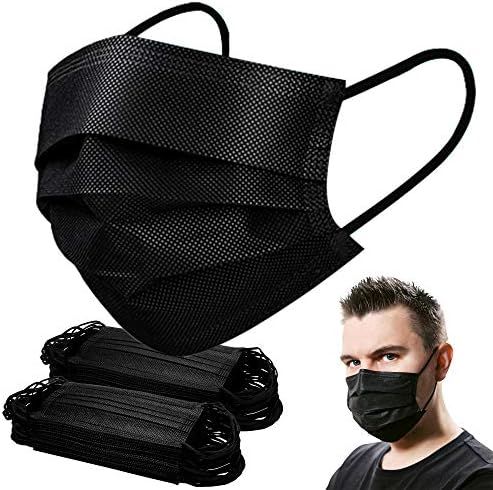 Black Mask,Disposable Face Mask of 100 pack Face Masks for Women Men | Amazon (US)