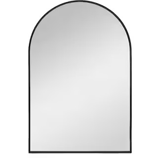 Miscool Thi 24 in. W x 32 in. H Modern Arched Aluminum Framed Living Room Wall Mirror Bathroom Va... | The Home Depot