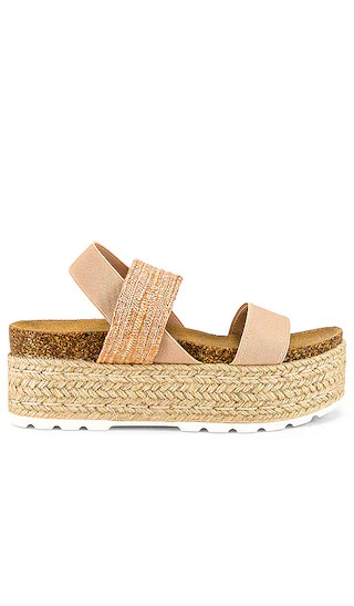 Steve Madden Circa Flatform Sandal in Tan. - size 7 (also in 10, 8, 9) | Revolve Clothing (Global)