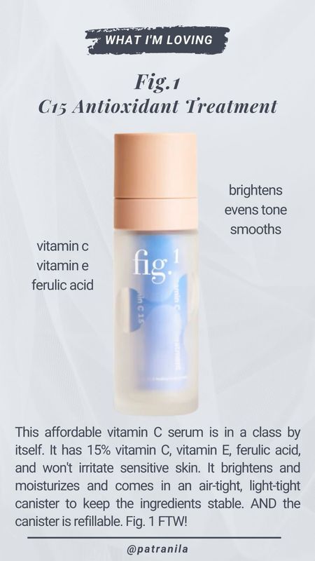 Winter skincare. Fig. 1 Vitamin C 15 Treatment is a great way to tackle lots of skin issues at once. And it's super affordable! 

#LTKover40 #LTKSeasonal #LTKbeauty