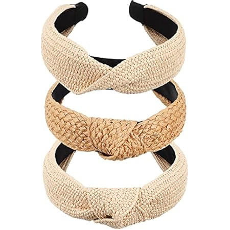 3 Piece Straw Headband Set | Amazon (US)
