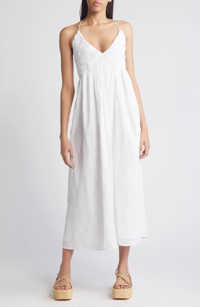 Smocked Bodice Strappy Back Cotton Dress | Nordstrom