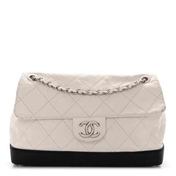 Calfskin Quilted VIP Flap White Black | FASHIONPHILE (US)