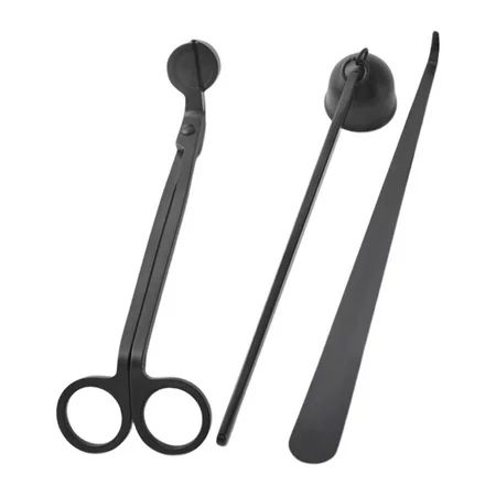 3 Pieces Candle Accessory Set Candle Wick Dipper Candle Extinguisher Set Black | Walmart (US)