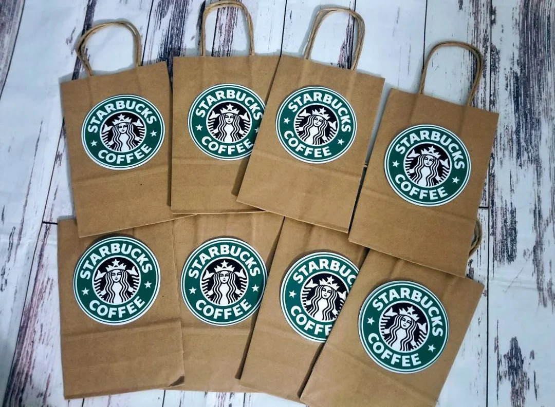 Starbucks Favor Bags Set /starbucks Birthday Party/starbucks Store Party/starbucks Favor Bags/sta... | Etsy (US)