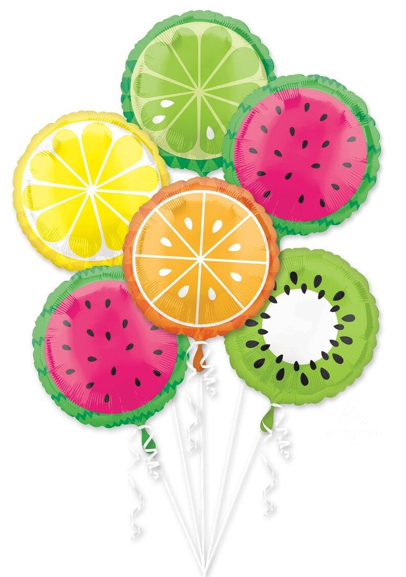 Tropical Fruit Balloons - Watermelon Balloon - Lemon Balloon - Lime Balloon - Orange Balloon - Ki... | Etsy (US)
