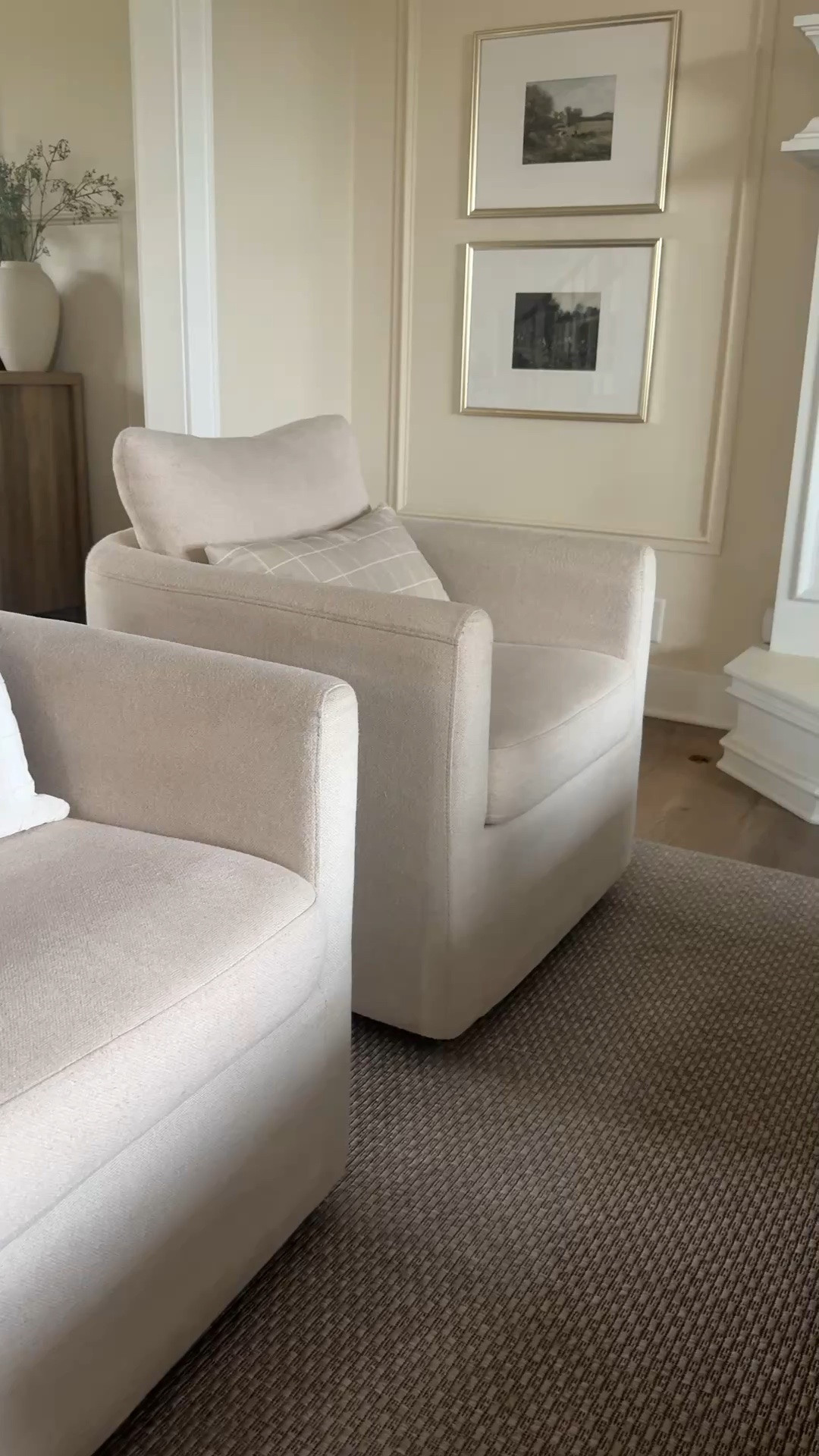 The best designer dupe accent chairs are on major sale!!!! These are so comfortable and great quality. Color is beige / linen not white. 

Accent chairs, swivel chair, living room chair, area rug, neutral rug

#LTKSaleAlert #LTKHome