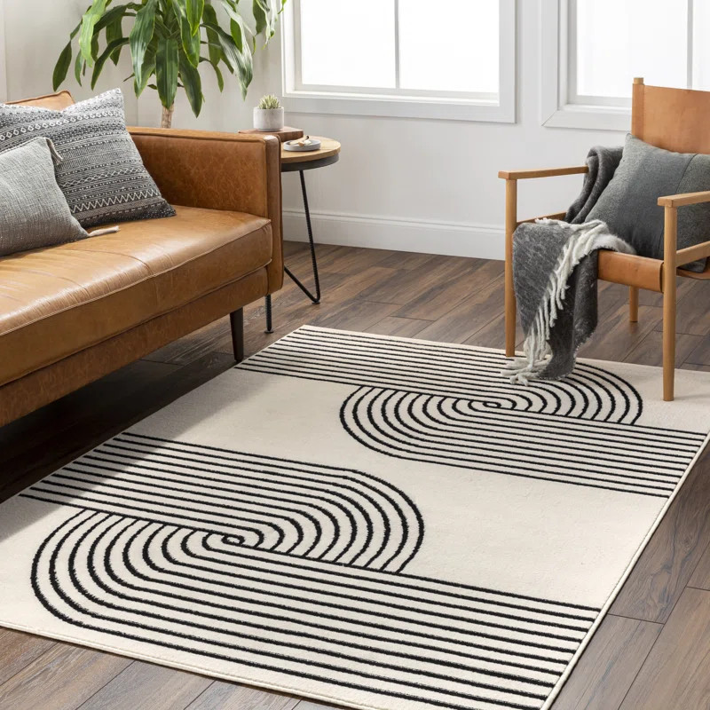 Ayuna Performance Black/Beige Rug | Wayfair North America