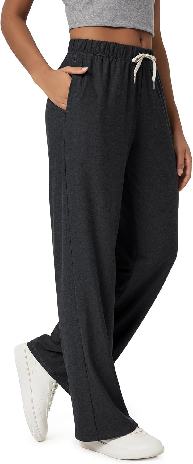 ODODOS Women's Straight Leg Pants Ultra Soft odSTRATUM Tech Relaxed Casual Pajama Lounge Pants with Pockets-27/29/31 Inseam | Amazon (US)