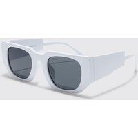 Men's Chunky Square Sunglasses - White - One Size, White | Boohoo.com (UK & IE)