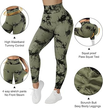 OMKAGI Women Scrunch Butt Lifting Leggings Seamless High Waisted Workout Yoga Pants | Amazon (US)