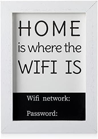 Jetec Primitives WiFi Home Decor Plaque Home is Where The WiFi is Sign Wood Password Hanging Sign... | Amazon (US)