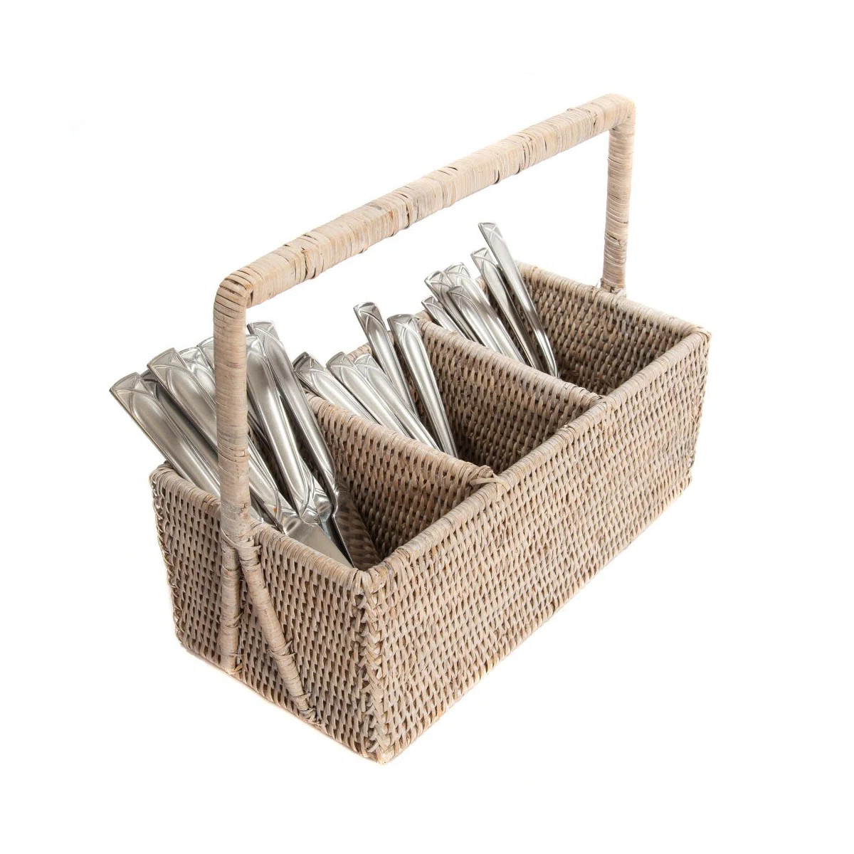 Camden Rattan Rectangle Flatware Caddy | Wayfair North America