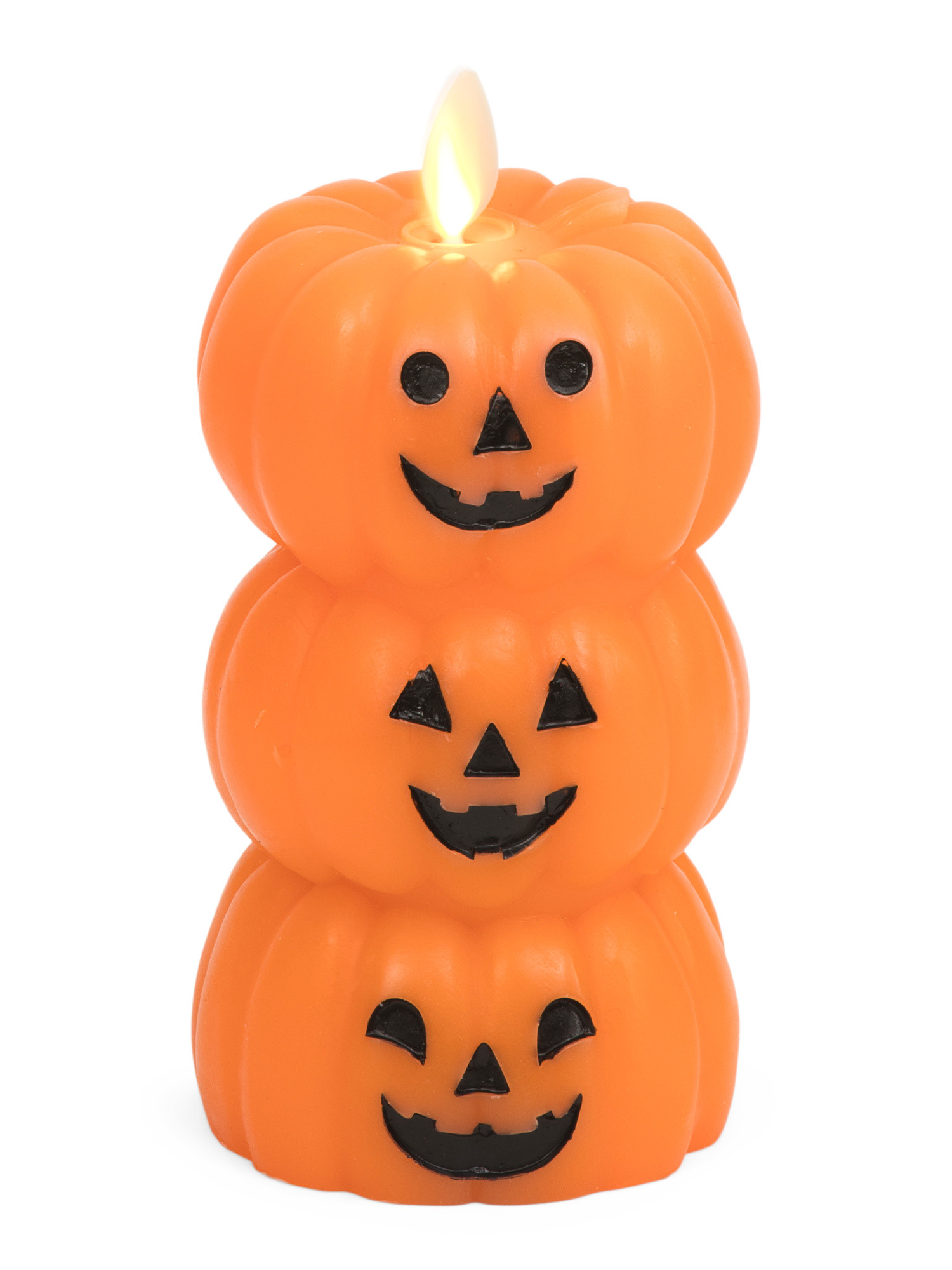 Flameless Stacked Jack O Lanterns Candle | TJ Maxx