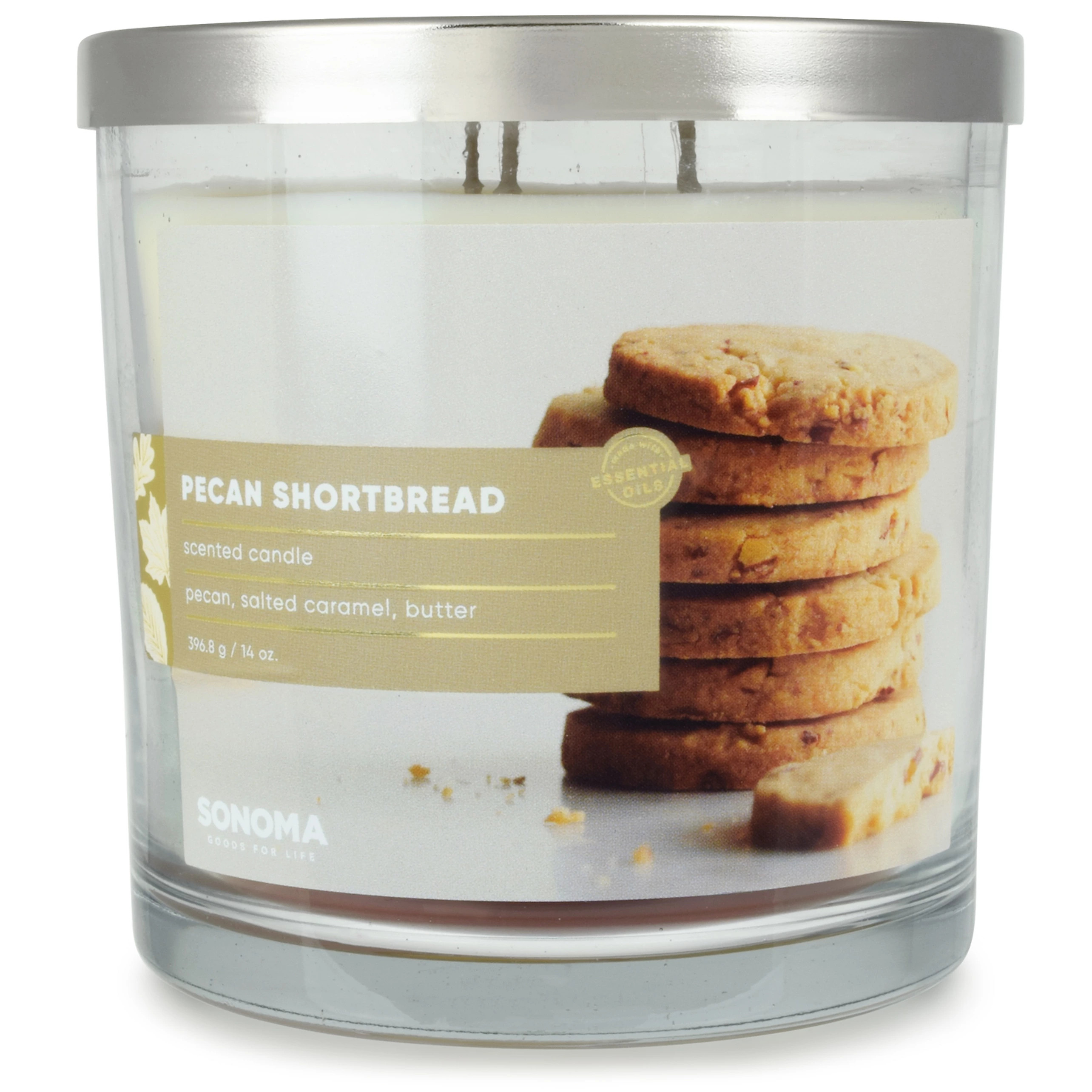 Sonoma Goods For Life® 14-oz. Pecan Shortbread 3-Wick Candle Jar | Kohl's