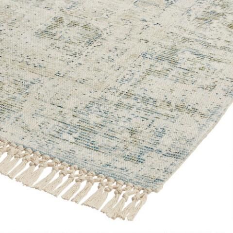 Blue and Green Persian Style Capitola Area Rug | World Market