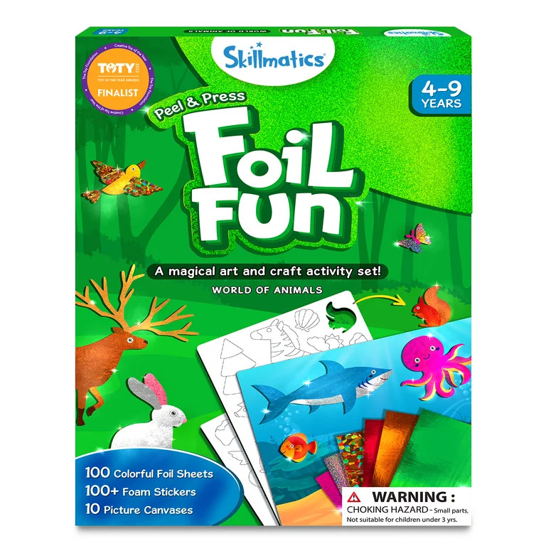 Skillmatics Foil Fun Art Kit for Kids, Animals, DIY No Mess Creative Activity Set, Ages 4 to 9 | Walmart (US)