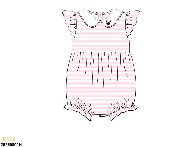 PRESALE SHIPS JULY: Embroidered Mouse Bubble | Tutti Frutti Kids Co