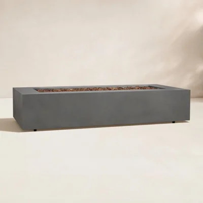 Oquendo Rectangle Magnesium Oxide Propane Outdoor Fireplace | Wayfair North America