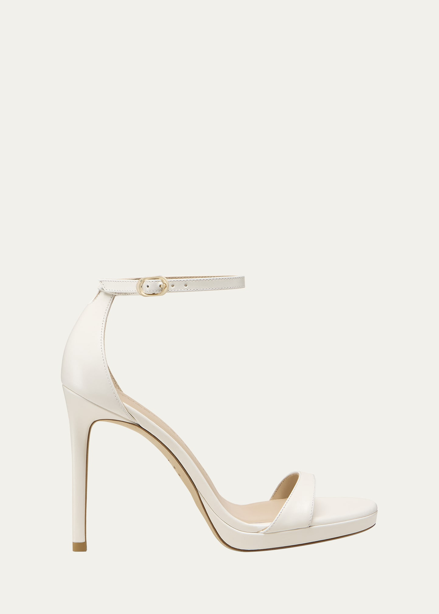 Stuart Weitzman Nudist Patent Ankle-Strap Platform Sandals | Bergdorf Goodman