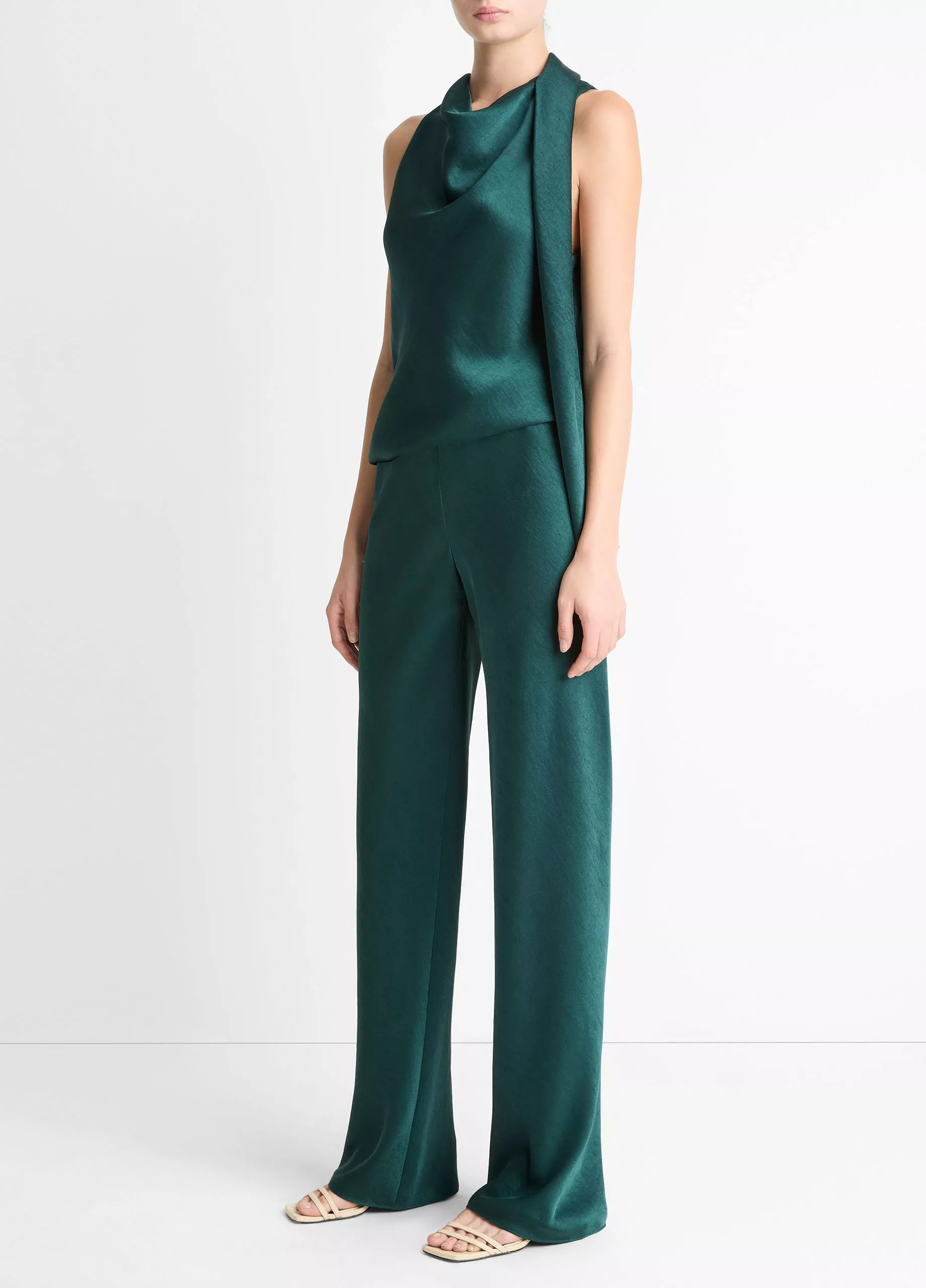 Colette High-Rise Fluid Satin Bias Pant | Vince LLC