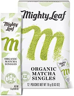 Mighty Leaf Tea, Organic Matcha Green Tea Singles - 1 Box of 12 Single Serve Packets, 100% Japanese  | Amazon (US)
