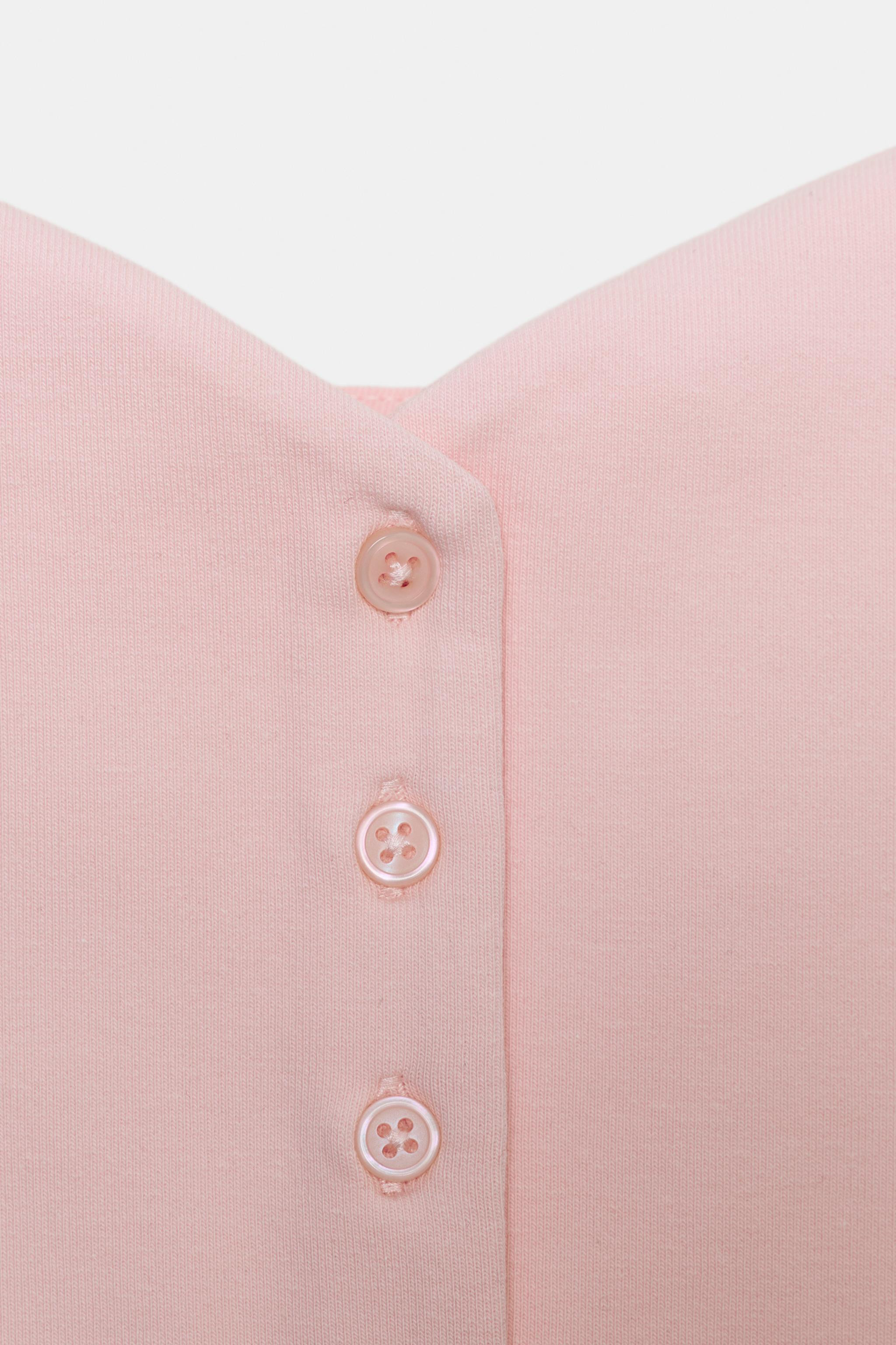 SWEETHEART NECKLINE TOP WITH BUTTONS | Zara US