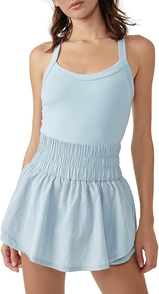Women's Tennis Dress Underneath Solid Color Sleeveless Athletic Workout Golf Skirts | Amazon (US)