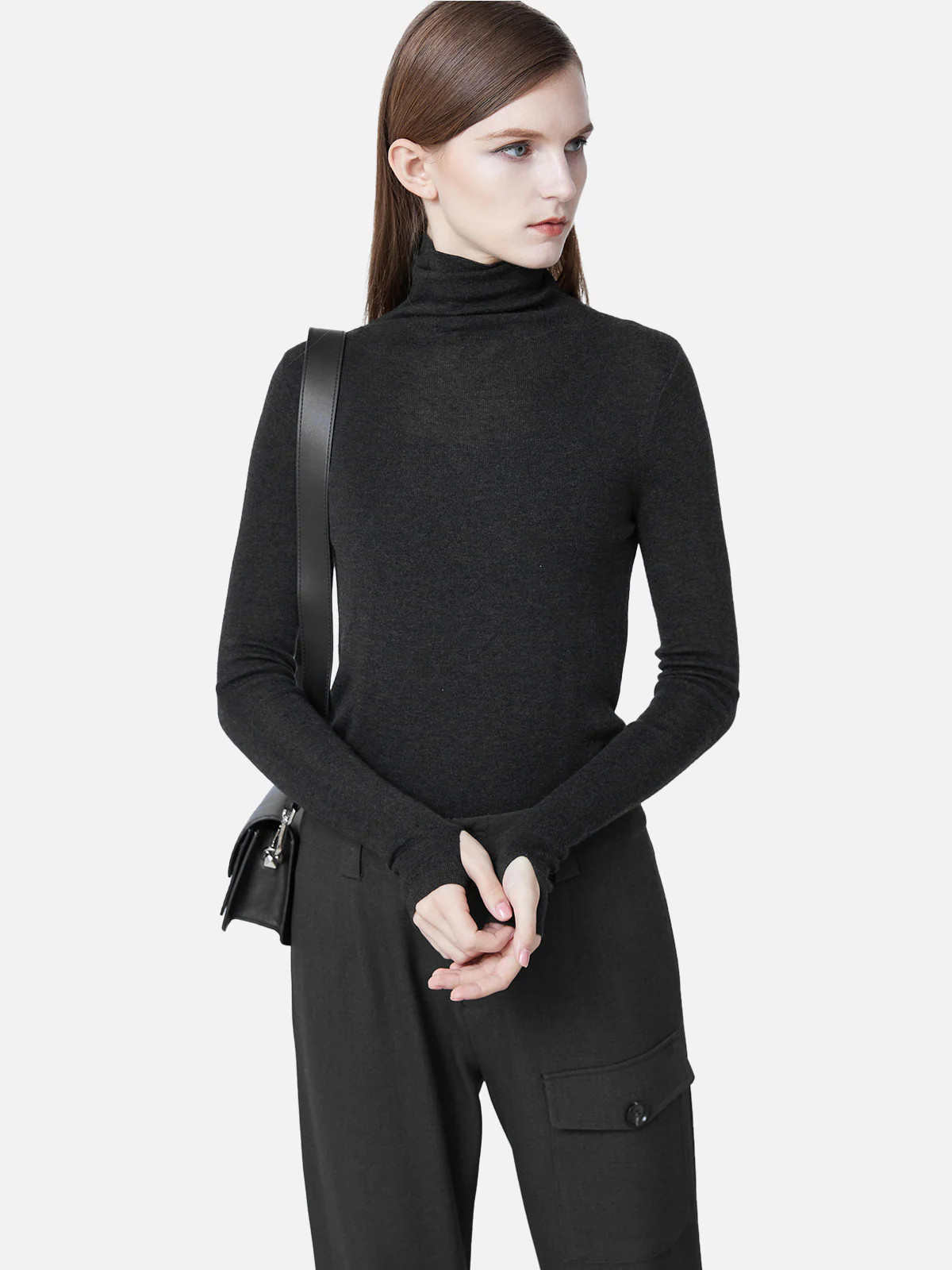 Turtleneck Slim Fit Basic Sweater | SDEER