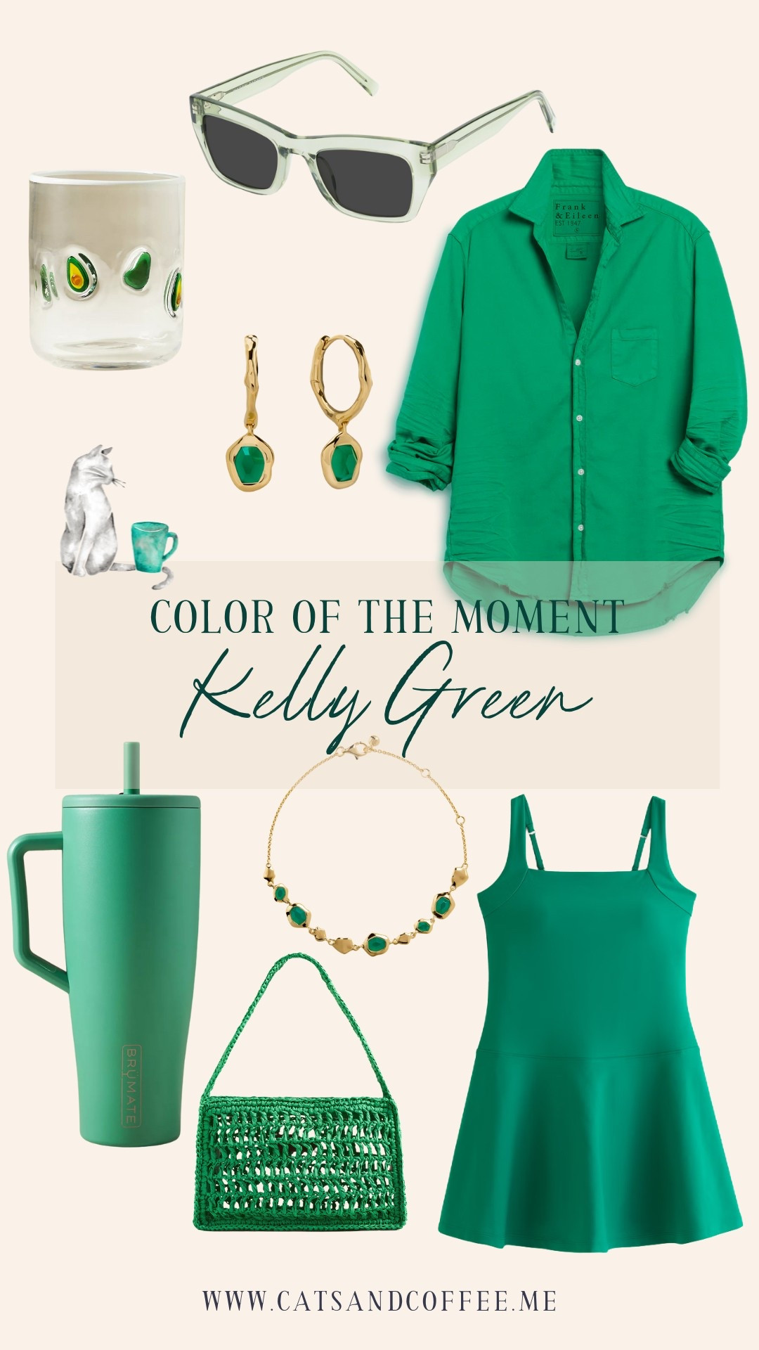Color of the Moment: Kelly Green 💚 This bright, bold shade has been everywhere lately — and it’s such a fun way to refresh your summer outfits. From easy dresses and classic button-downs to standout accessories (hello, Monica Vinader & Anthropologie!), these picks add the perfect pop of color. Linking favorites from Abercrombie, Warby Parker & more — including summer dresses I’ll be reaching for all season long.

#LTKStyleTip #LTKSeasonal #LTKSummerEdit