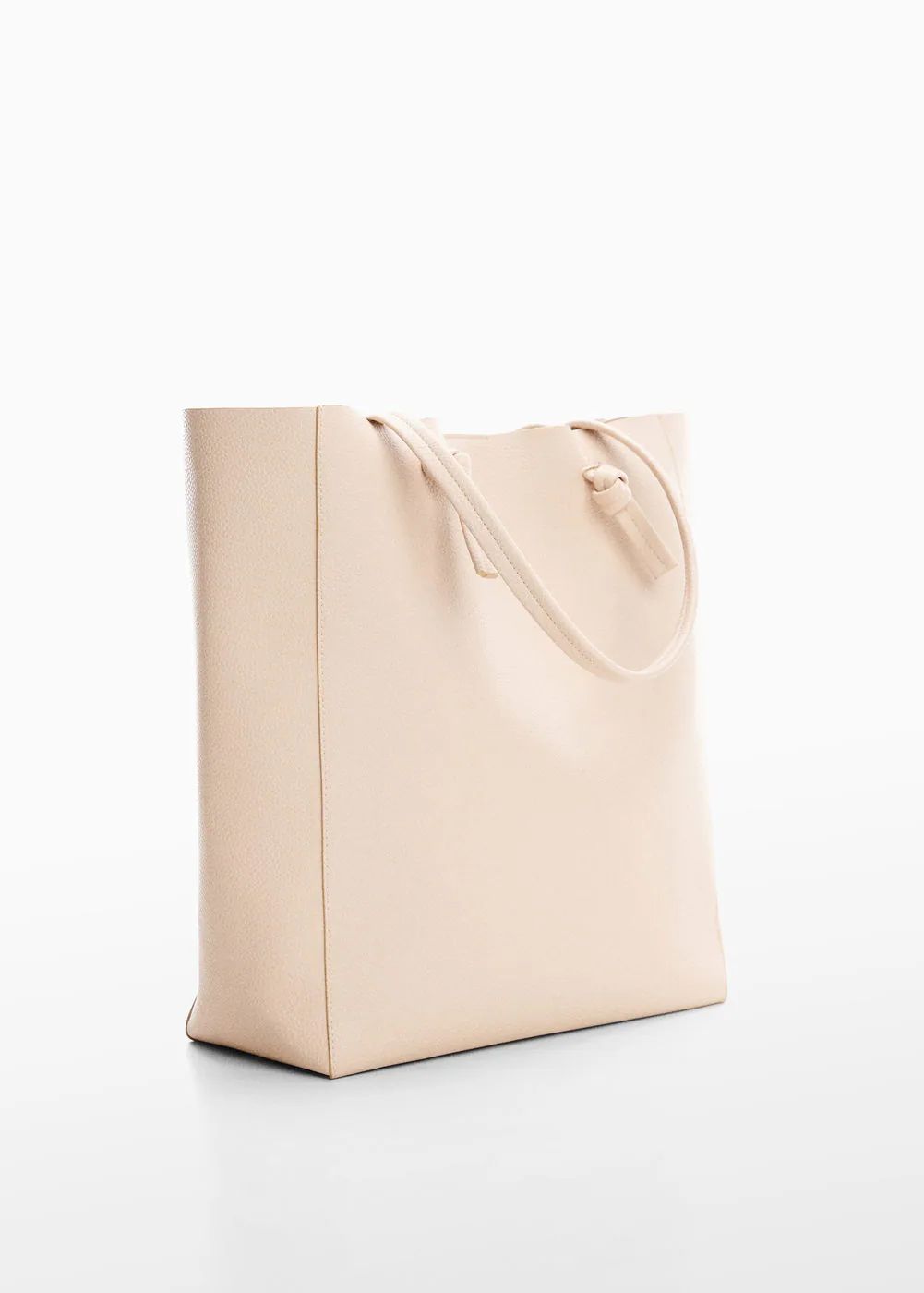 Knot handle shopper bag -  Women | Mango USA | MANGO (US)