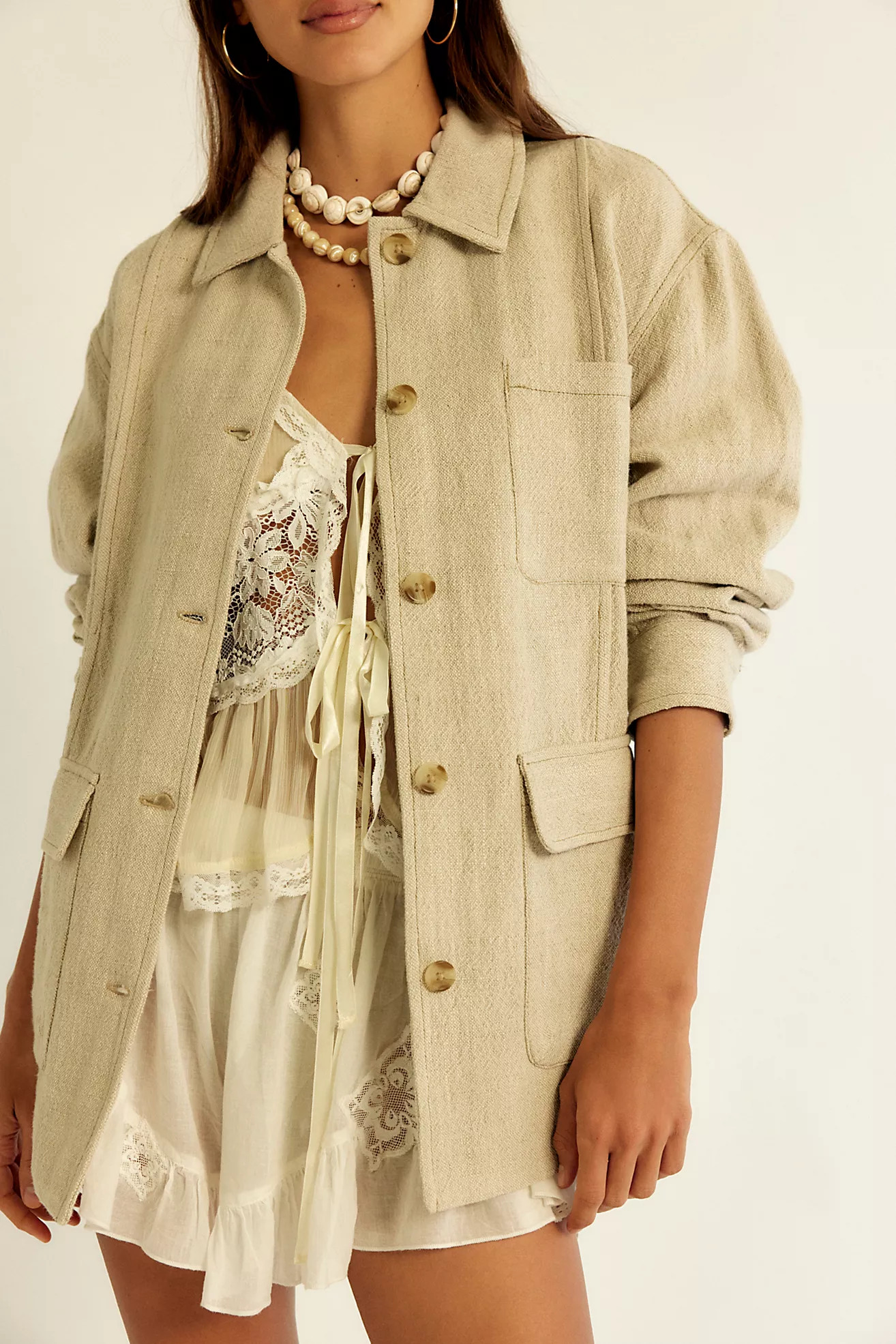 Lucy Linen Chore Coat | Free People (Global - UK&FR Excluded)