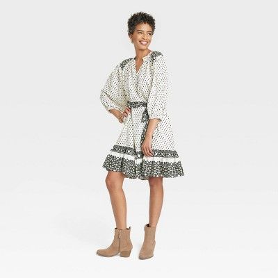 Women's 3/4 Sleeve A-Line Dress - … curated on LTK