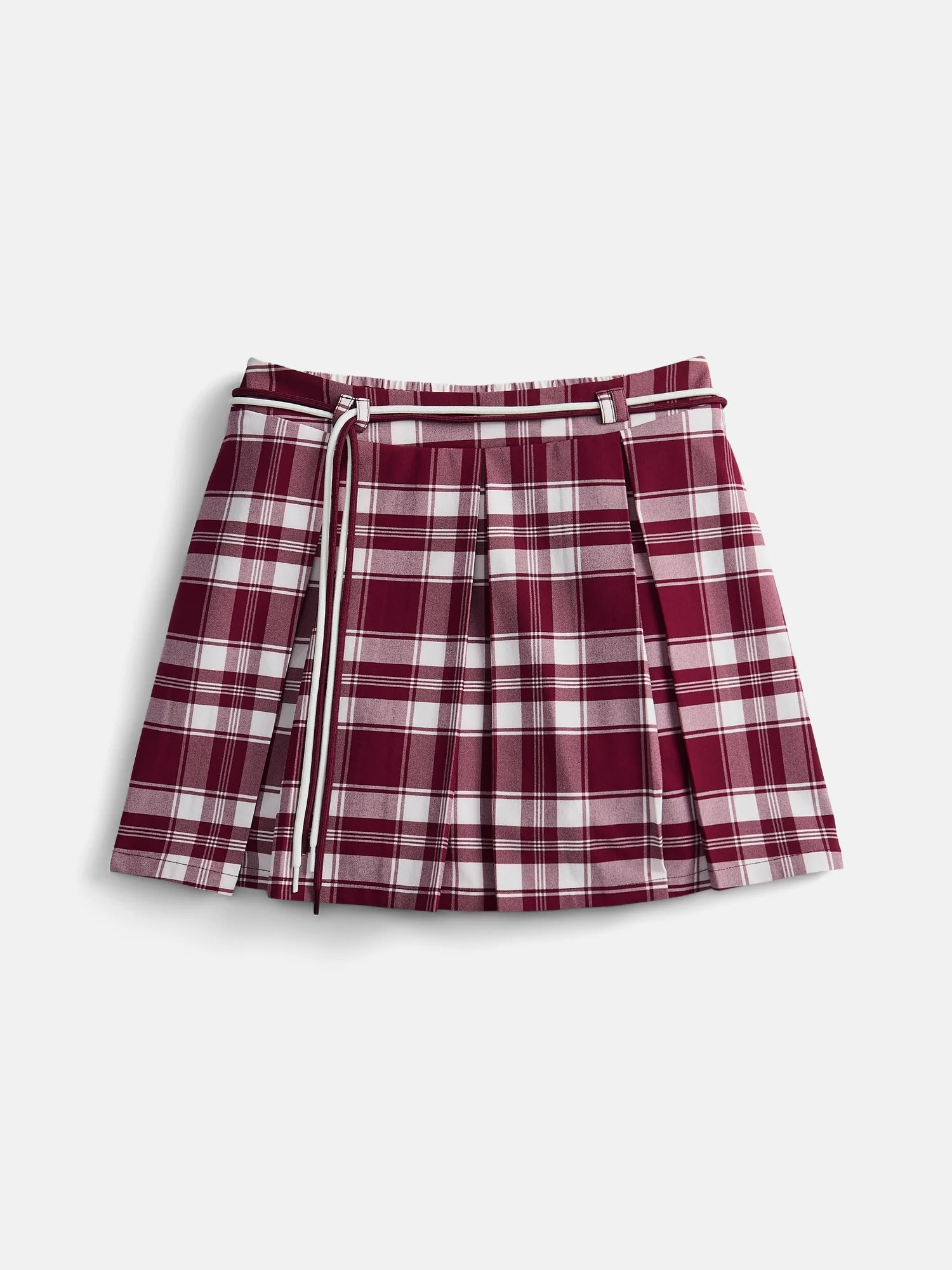 Weekend Academy Girls Pleated Skort with Shoe String Belt, Sizes 4-18 | Walmart (US)
