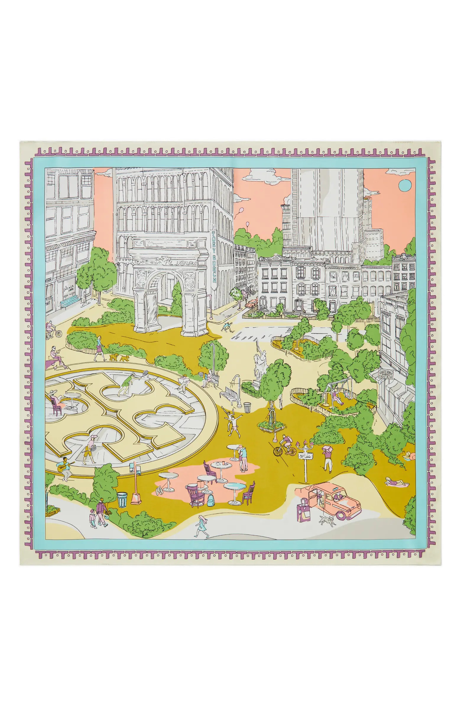 Tory Burch Washington Square Park Silk Scarf | Nordstrom | Nordstrom