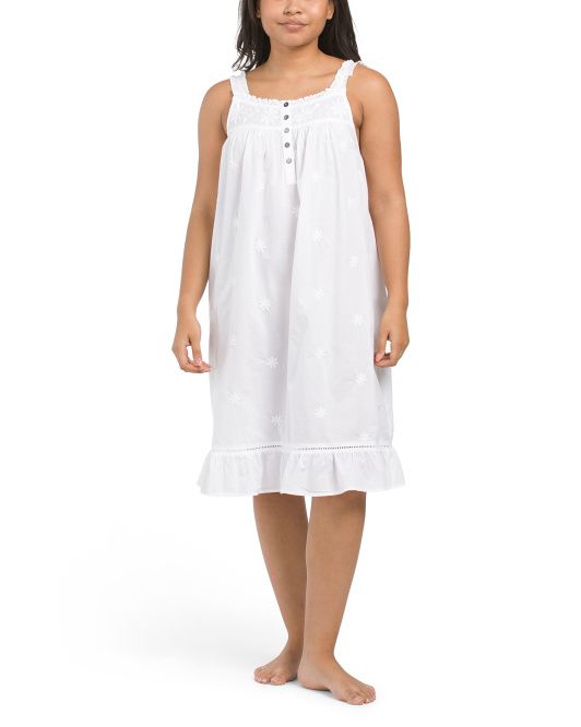 Embroidered Ruffled Nightgown | TJ Maxx