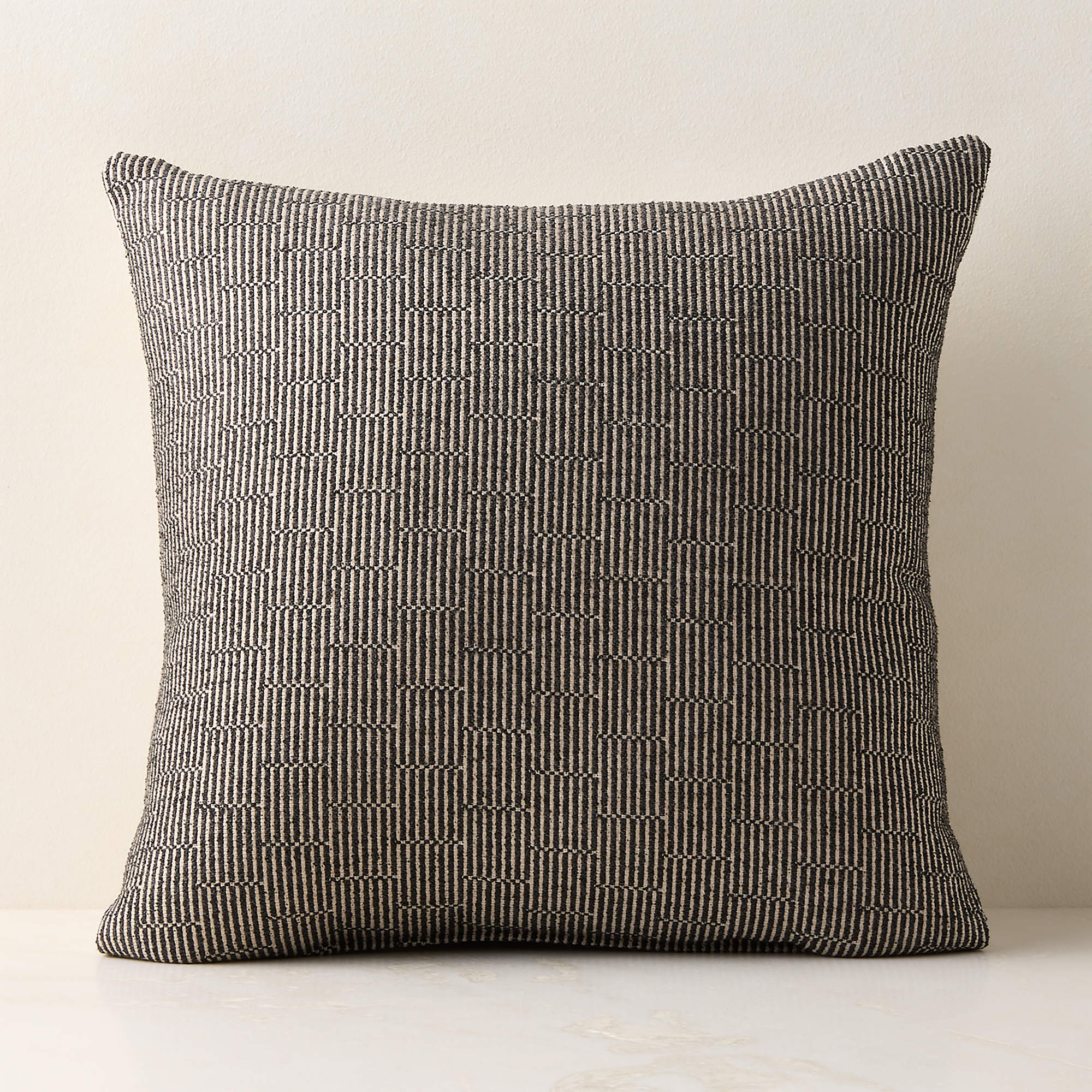 Sunbrella Bolden Black and White Outdoor Throw Pillow 20"x20" | CB2 | CB2