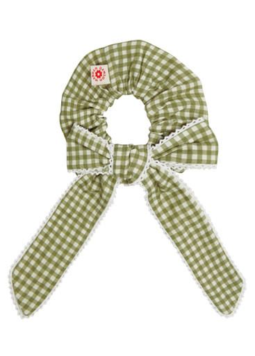 Bow gingham cotton scrunchie | Harvey Nichols