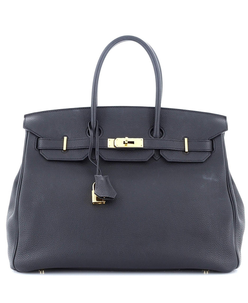 Pre-Owned Hermes Birkin 35 Handbag Black Togo with Gold Hardware | Bloomingdale's (US)