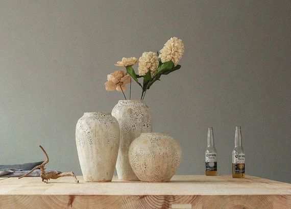 Ceramic Dried Flower Clay Vase  Vases for Flowers Flower | Etsy | Etsy (US)