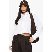 Boohoo Basics Cropped Shirt | PrettyLittleThing UK