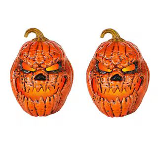 2- Pack 21 in. Grimacing Jack-O-Lantern | The Home Depot