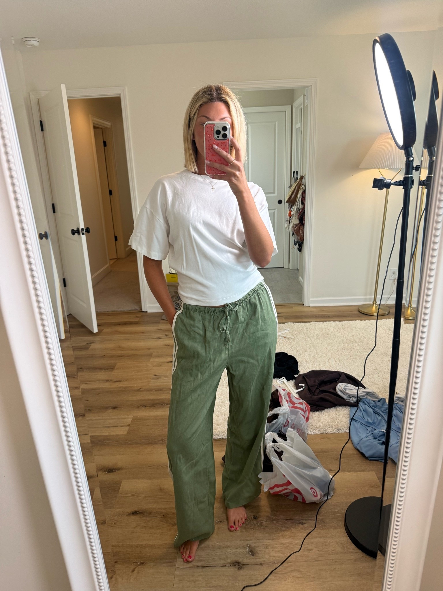The cutest new linen pants at target. Size medium

#LTKootd